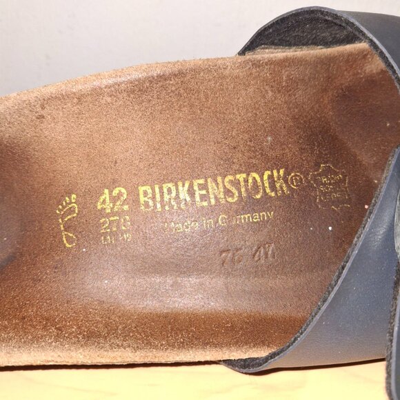 Birkenstock Madrid Sandals - Black Leather - Size 42 (Men's US 11  Women's 11-11 - Picture 3 of 6